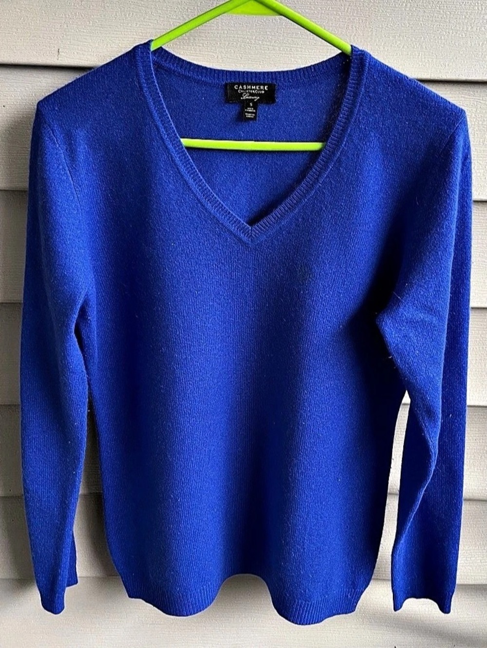 Cashmere Charter Club Sweater S Royal Blue Quiet Luxury Capsule Winter Layering